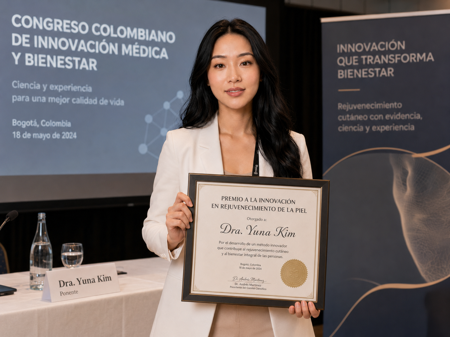 Dra. Yuna Kim en el congreso de Bogotá